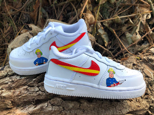 Fireman Sam inspired Nike Air Force 1