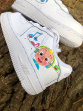 Load image into Gallery viewer, Cocomelon inspired Nike Air Force 1
